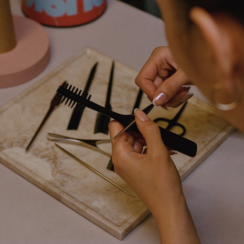 Brow shaping detail