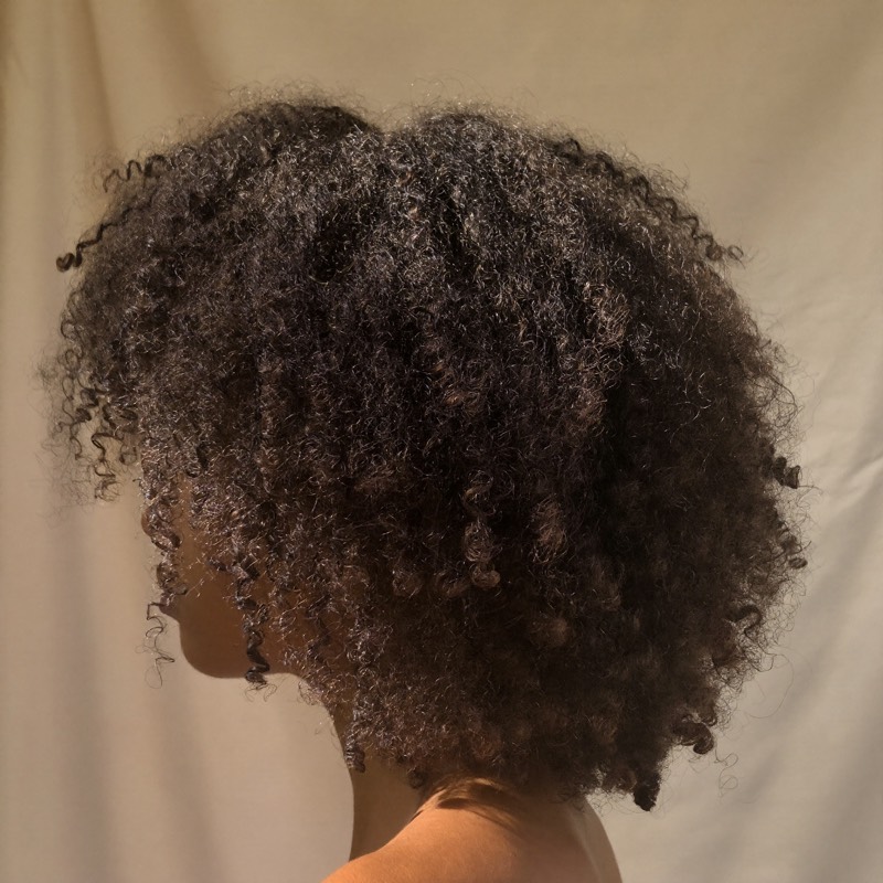 Natural curly haircut